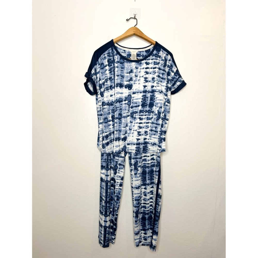 Lucky Brand Womens Super Soft Tie Dye Print Lounge Pajama Set‎ Blue XL - Picture 3 of 8